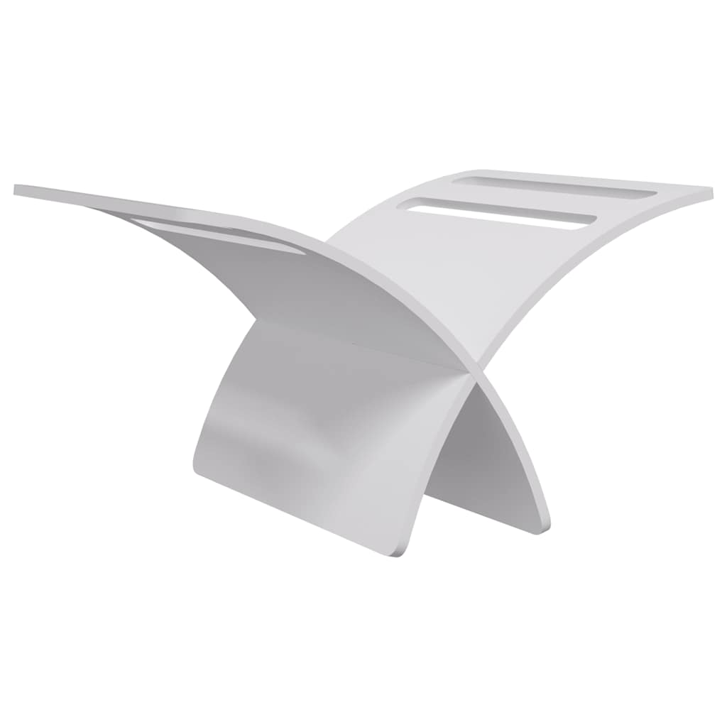 Wooden Magazine Rack Floor Standing White