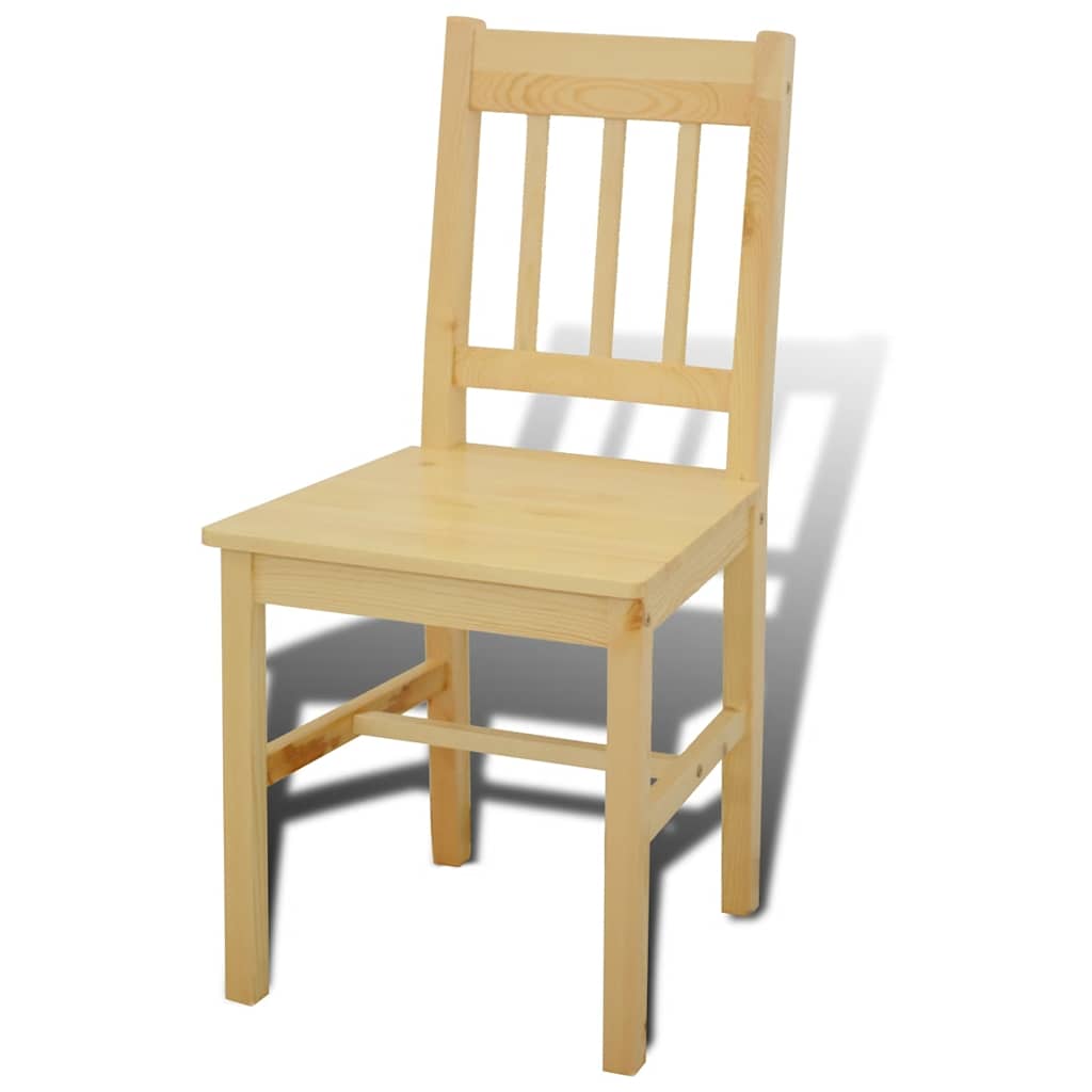 241220 Wooden Dining Table with 4 Chairs Natural