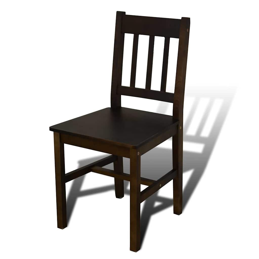 241221 Wooden Dining Table with 4 Chairs Brown