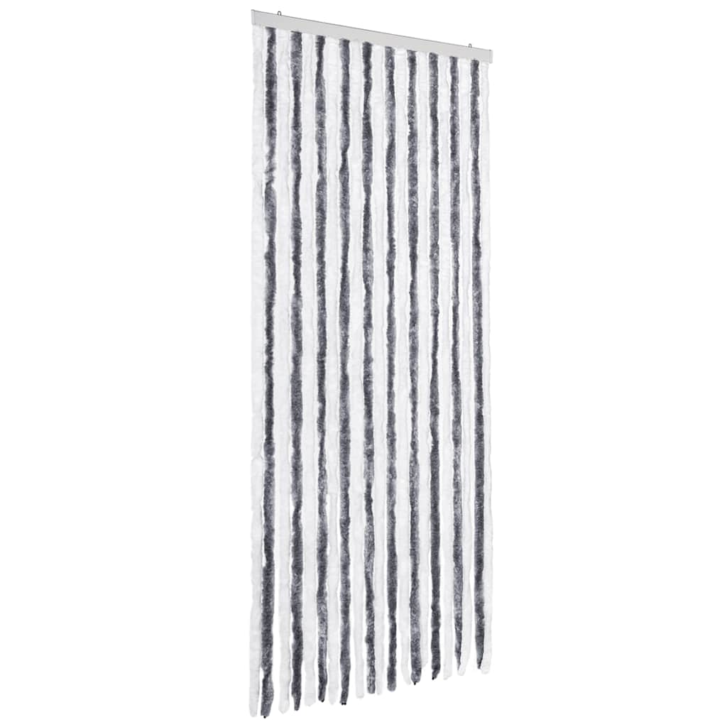 241224 vidaXL Insect Curtain Grey and White 90x220 cm Chenille