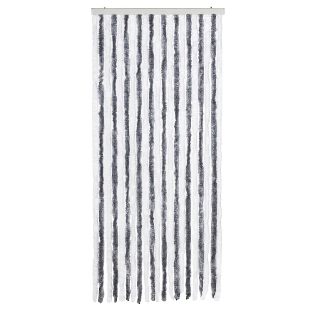 241224 vidaXL Insect Curtain Grey and White 90x220 cm Chenille