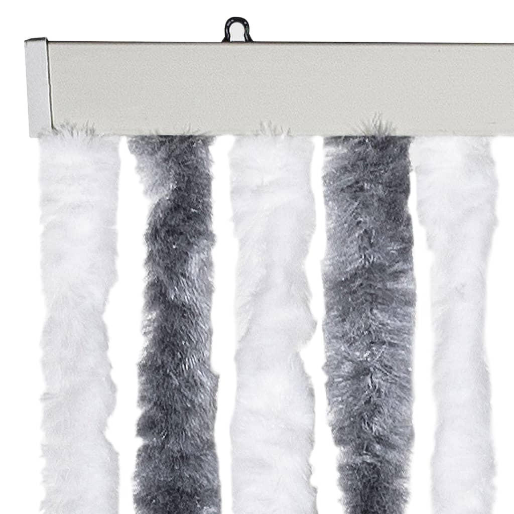 vidaXL Insect Curtain Grey and White 90x220 cm Chenille