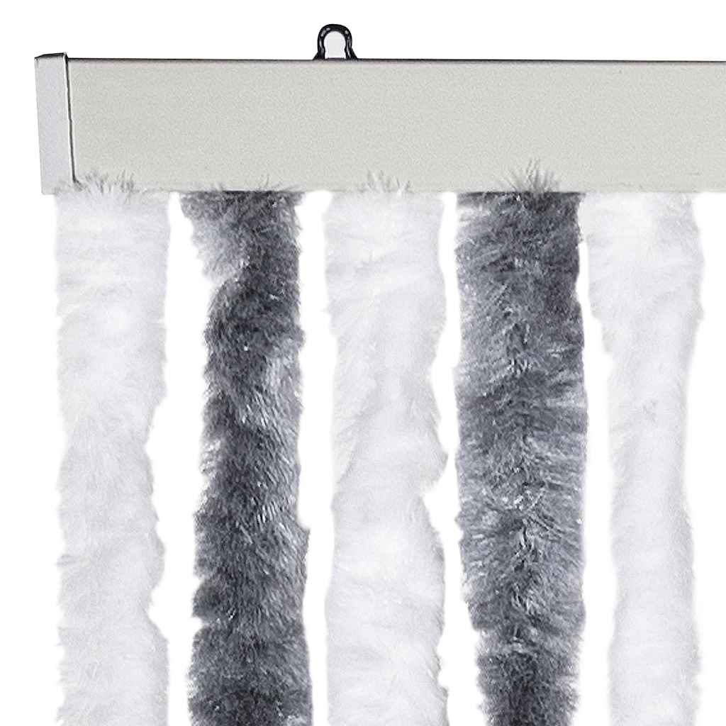 241224 vidaXL Insect Curtain Grey and White 90x220 cm Chenille