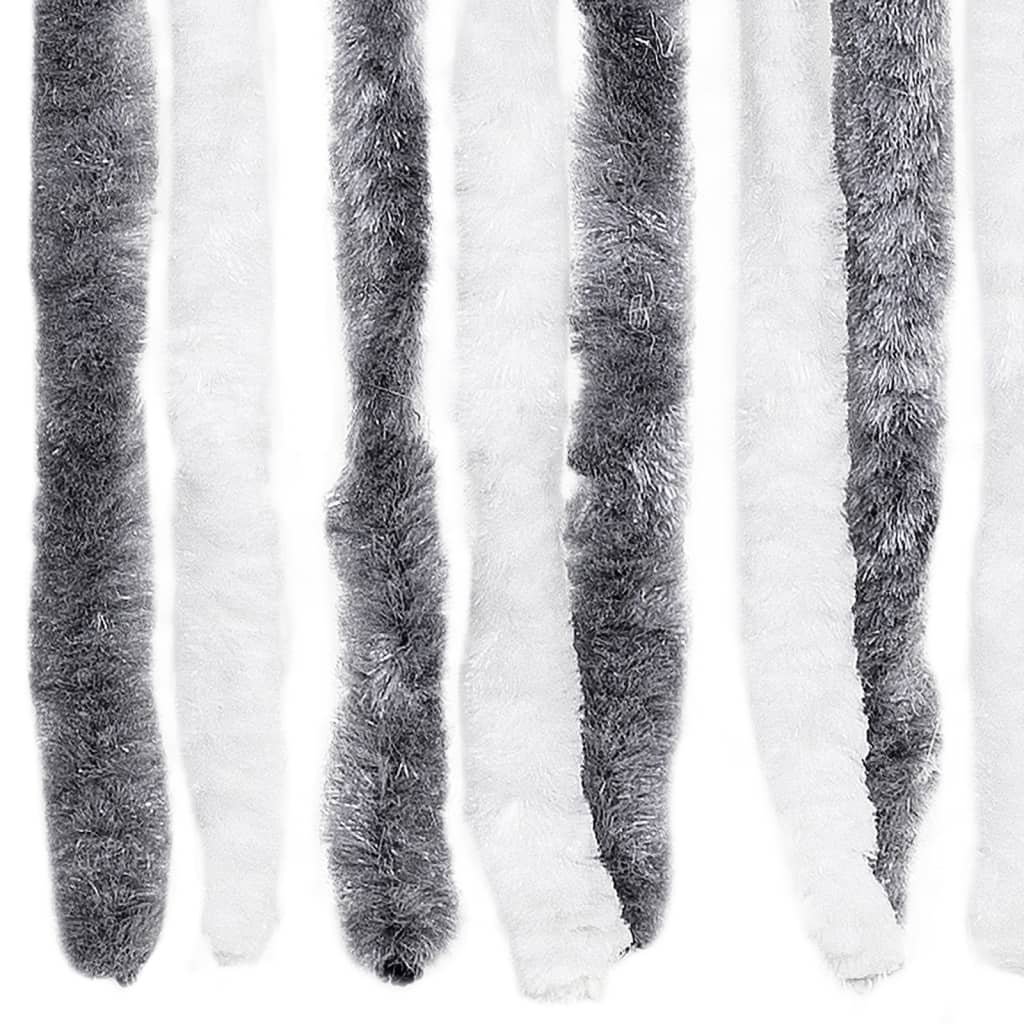 vidaXL Insect Curtain Grey and White 90x220 cm Chenille