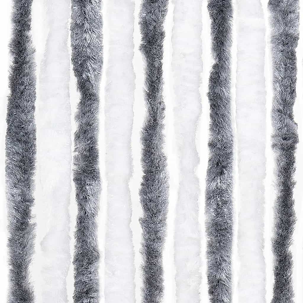 241224 vidaXL Insect Curtain Grey and White 90x220 cm Chenille