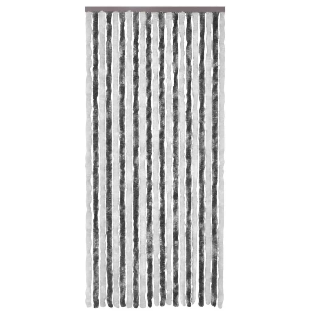 vidaXL Insect Curtain Grey and White 100x220 cm Chenille