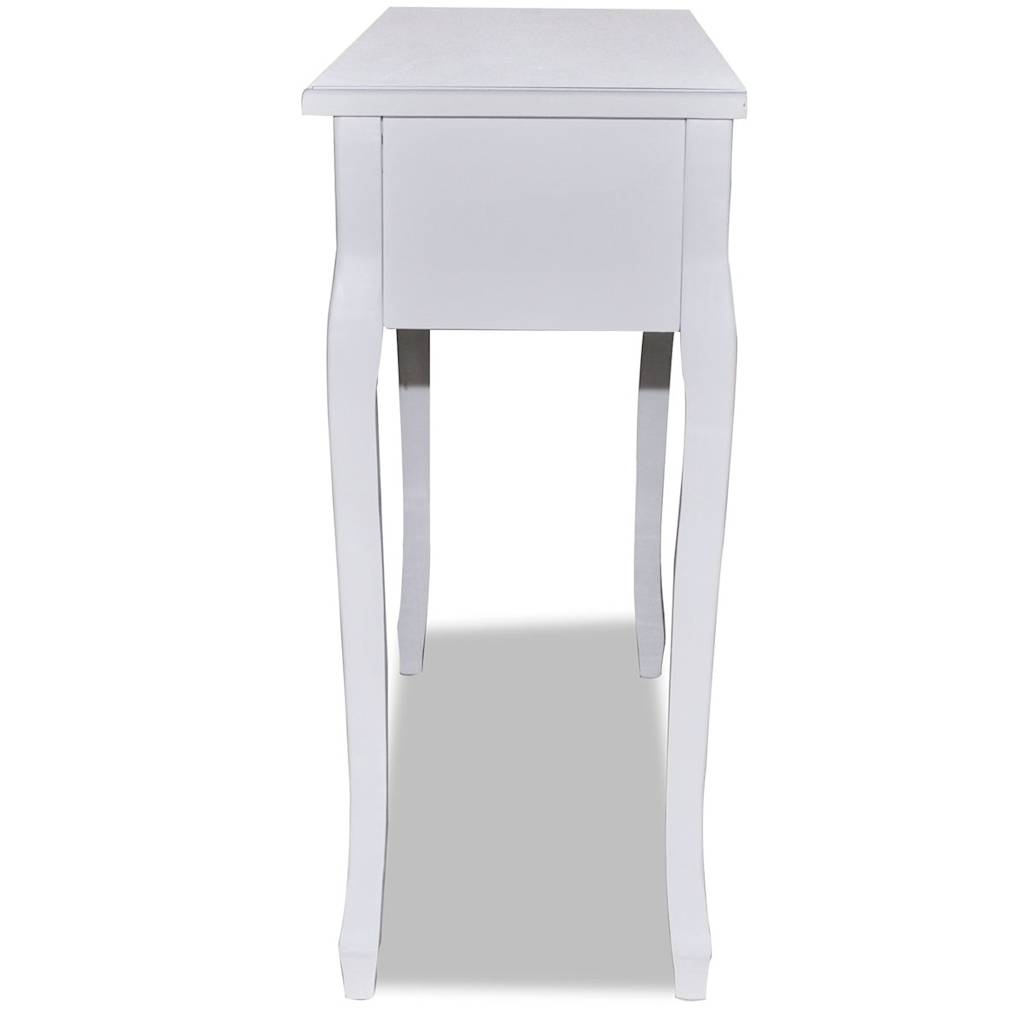 vidaXL Dressing Console Table with Three Drawers White