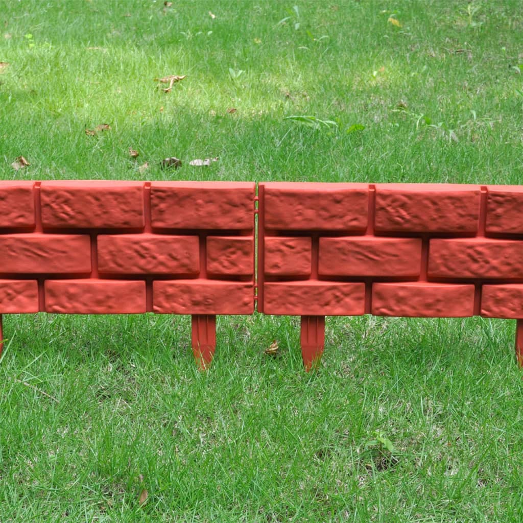 Lawn Divider with Brick Design 11 pcs