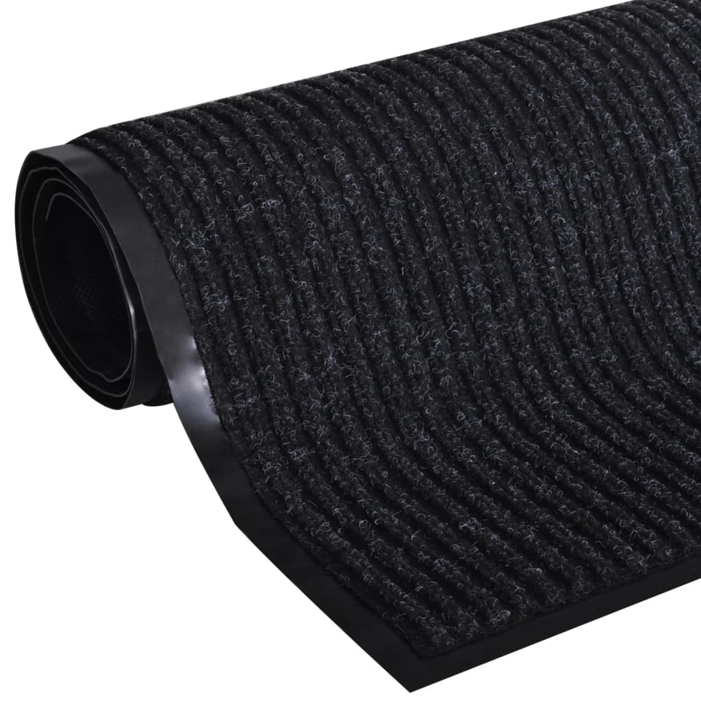 Doormat | Black | PVC backing, Polyester top | 90 x 120 cm | Non-slip