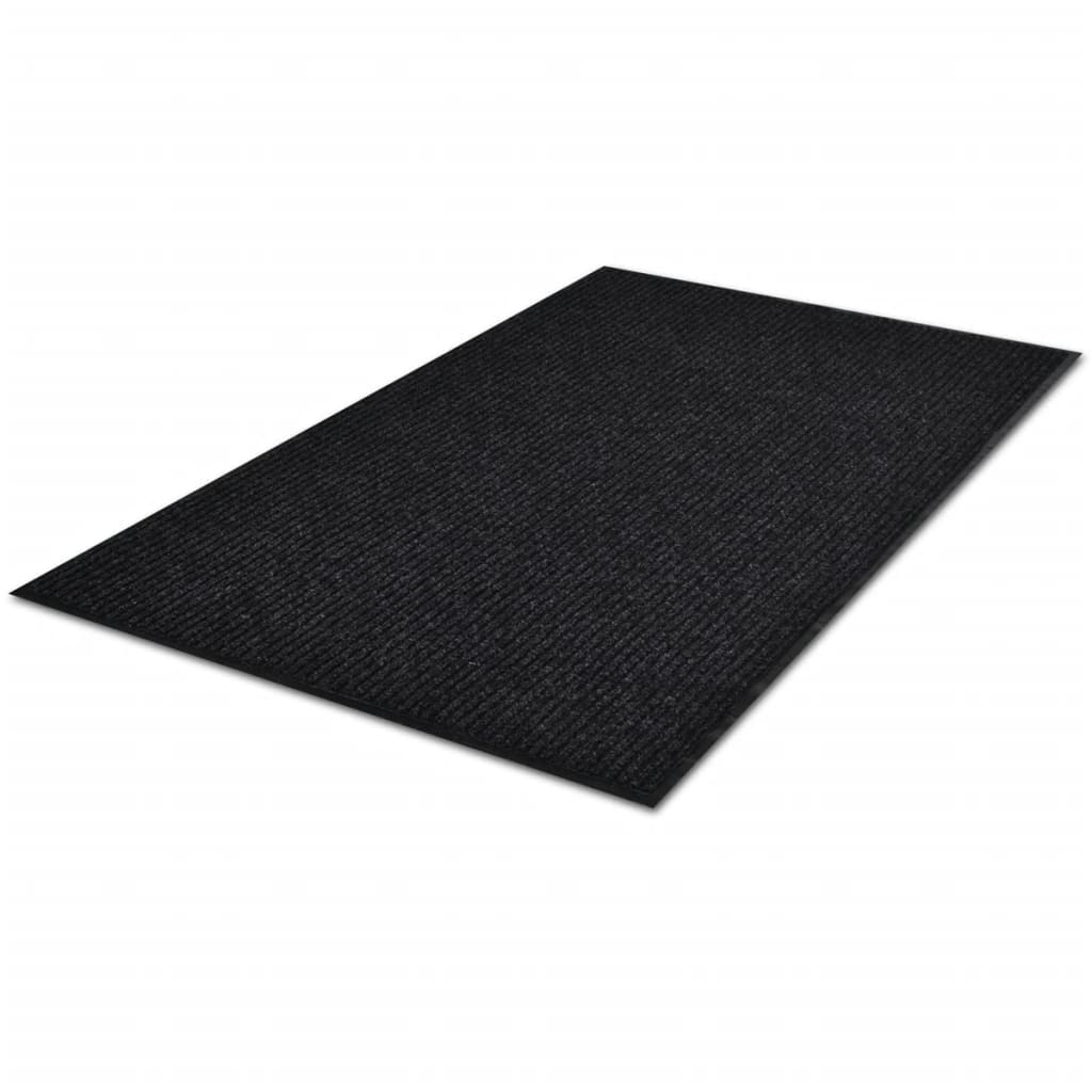 Door Mat | Black | PVC backing, Polyester fabric | 90 x 150 cm | Non-slip