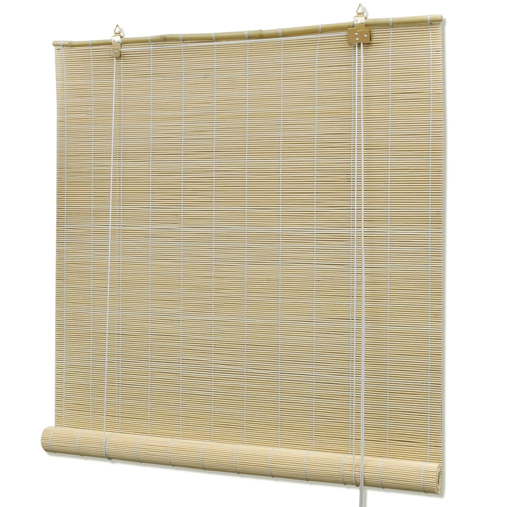 vidaXL Natural Bamboo Roller Blinds 80 x 160 cm