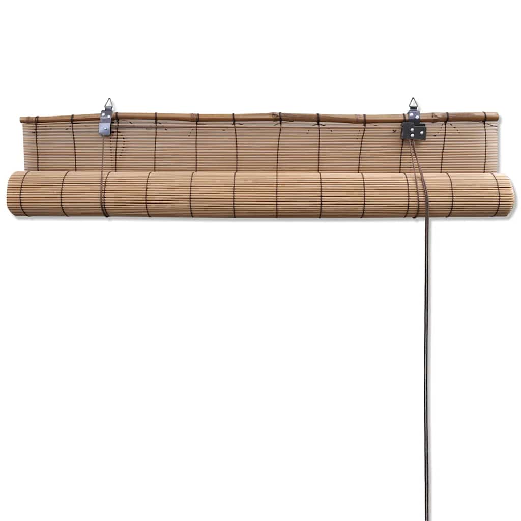 Brown Bamboo Roller Blinds 80 x 160 cm