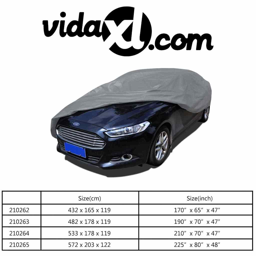 210262 vidaXL Car Cover Nonwoven Fabric M