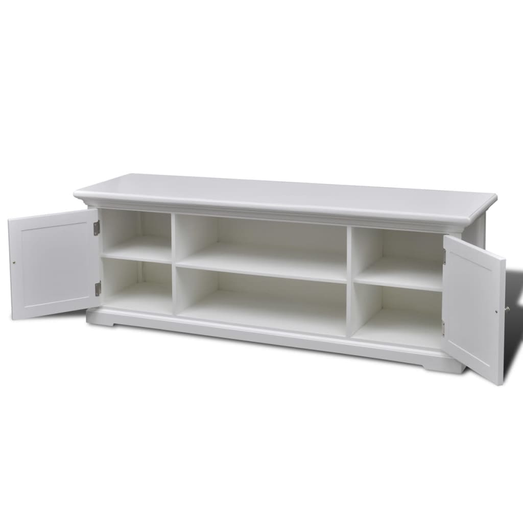 vidaXL TV Stand White Wood