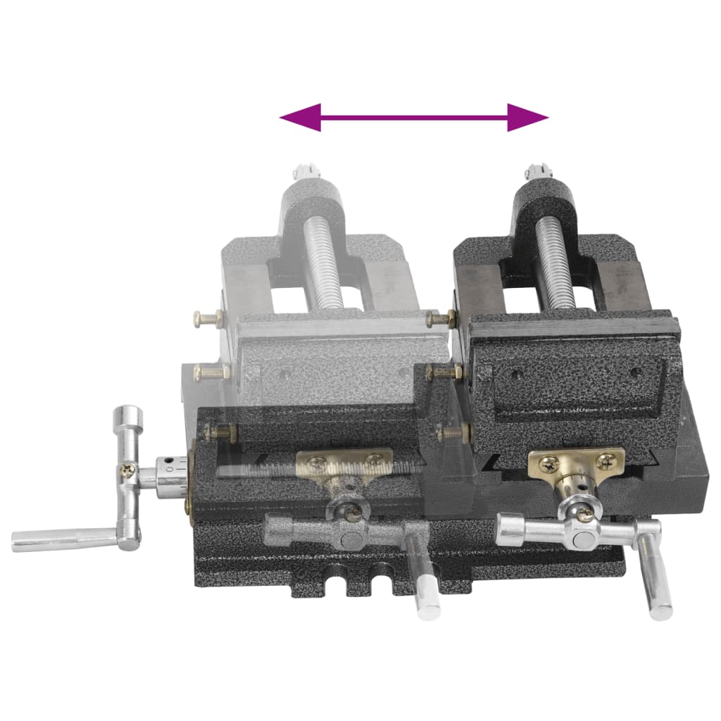 vidaXL Manually Operated Cross Slide Drill Press Vice 78 mm