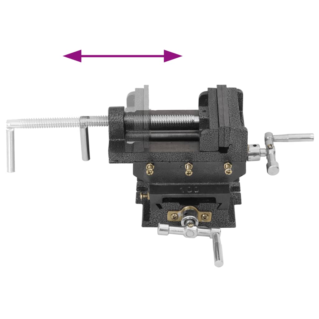 vidaXL Manually Operated Cross Slide Drill Press Vice 78 mm