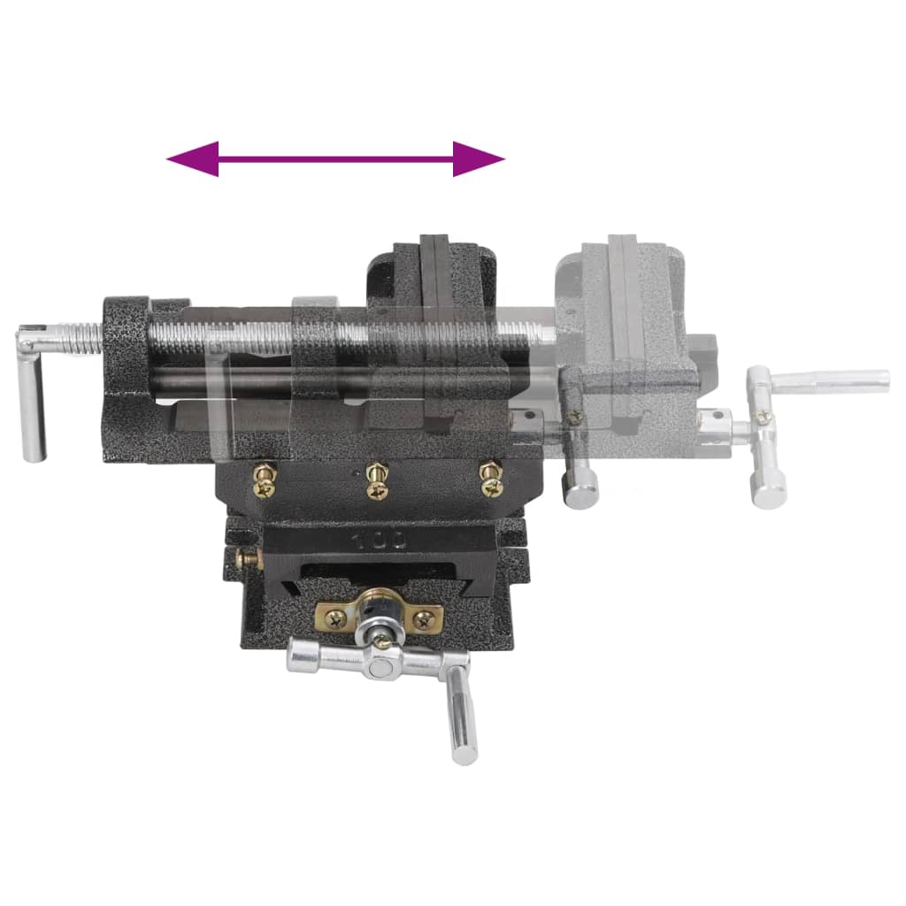 vidaXL Manually Operated Cross Slide Drill Press Vice 78 mm