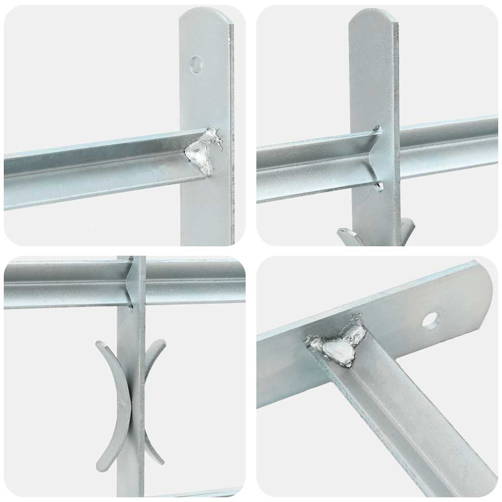 Adjustable Security Grille for Windows with 3 Crossbars 700-1050 mm