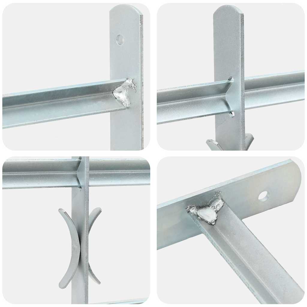 Adjustable Security Grille for Windows with 4 Crossbars 500-650 mm
