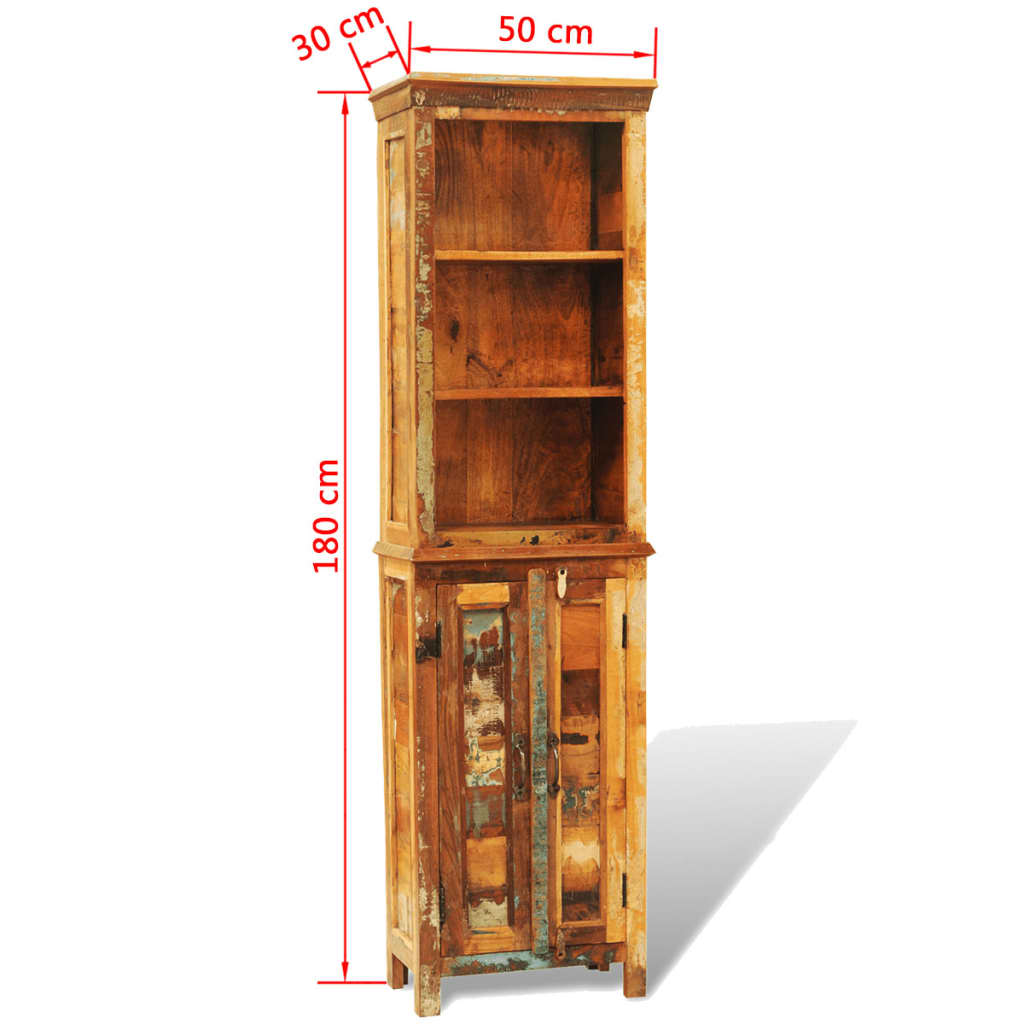 Vintage Style Reclaimed Solid Wood Bookshelf