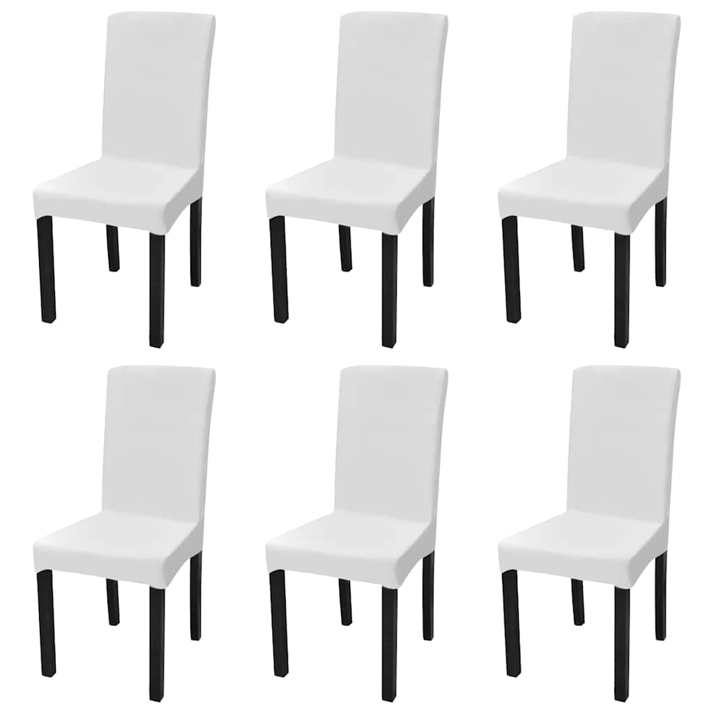 Cover | Set of 6 | White | 90% Polyester, 10% Elastane | Universal fit