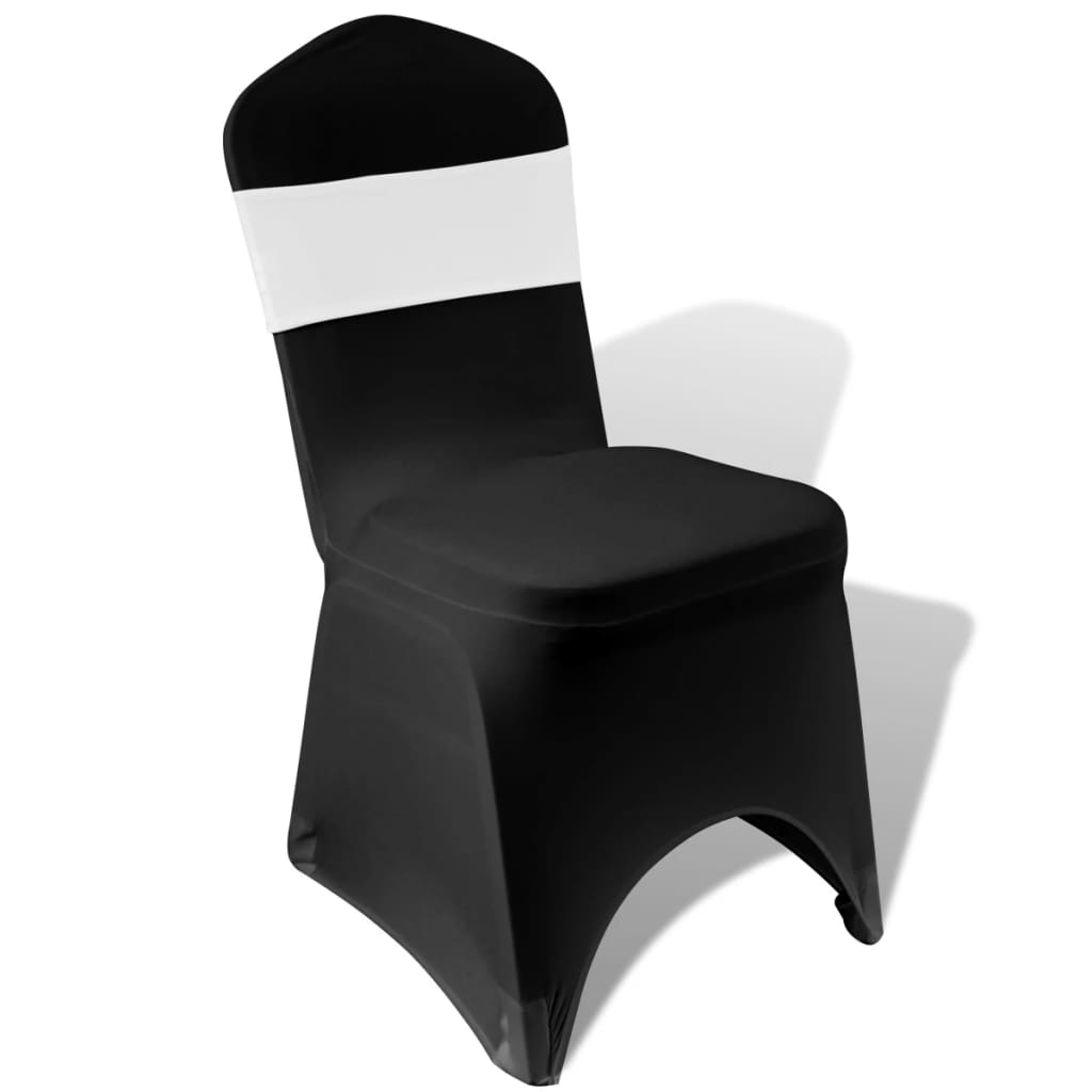 25 pcs White Stretchable Decorative Chair Band with Diamond Buckle