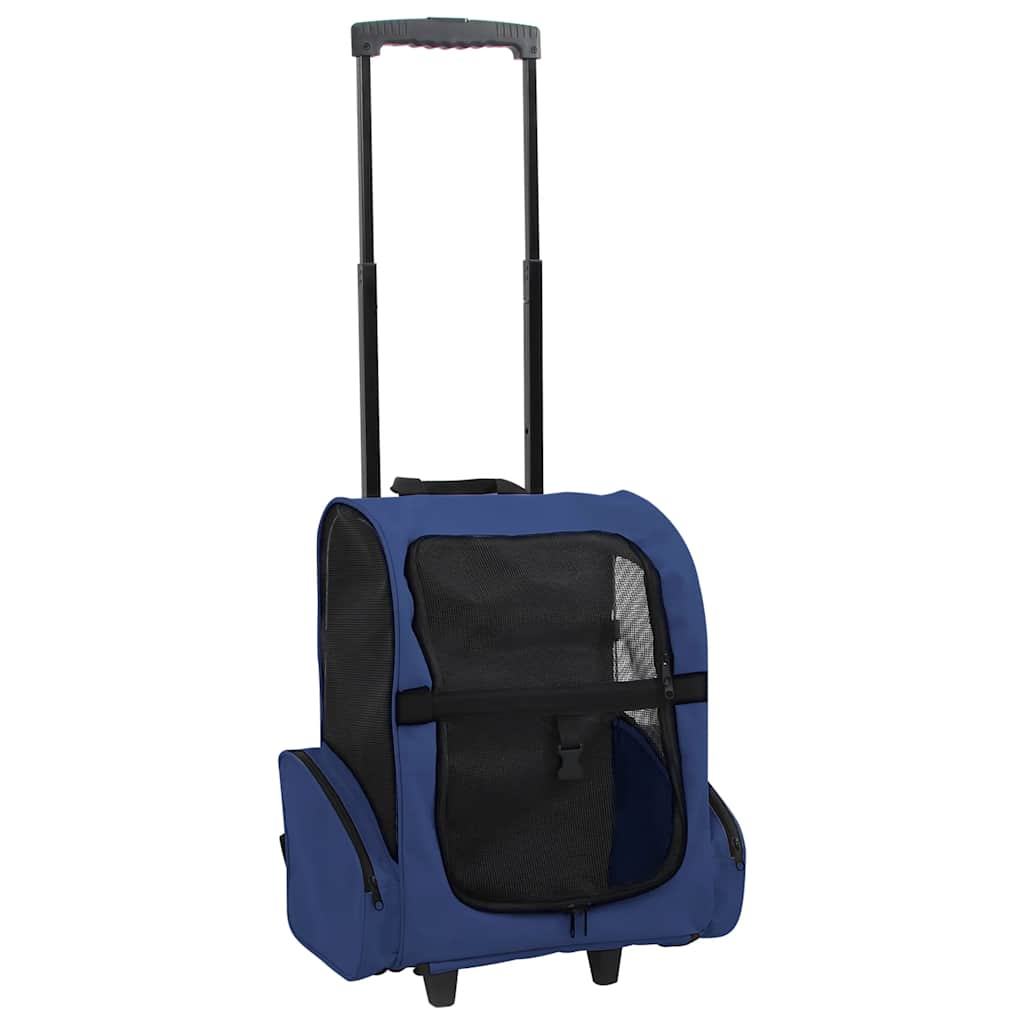 vidaXL Foldable Multipurpose Pet Trolley Blue