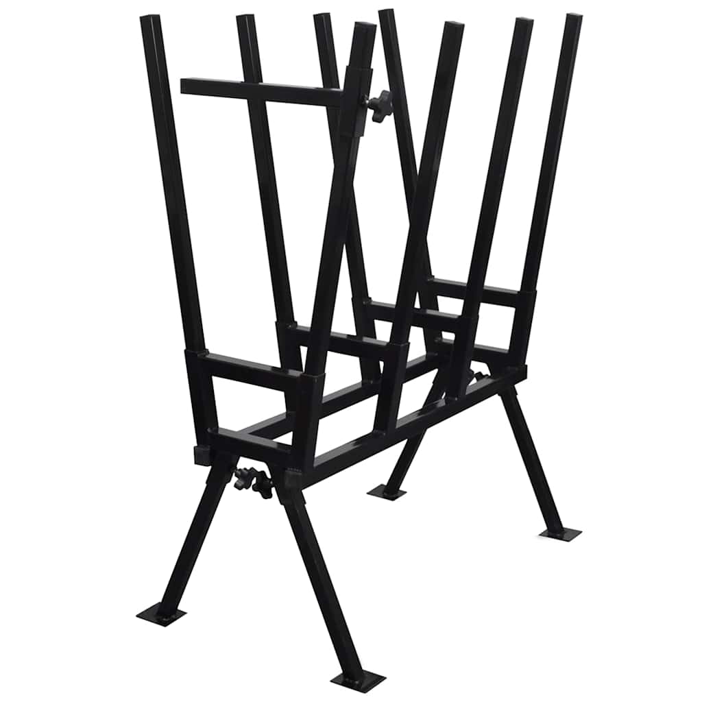 Black Powder-Coated Saw Horse for Woodworking