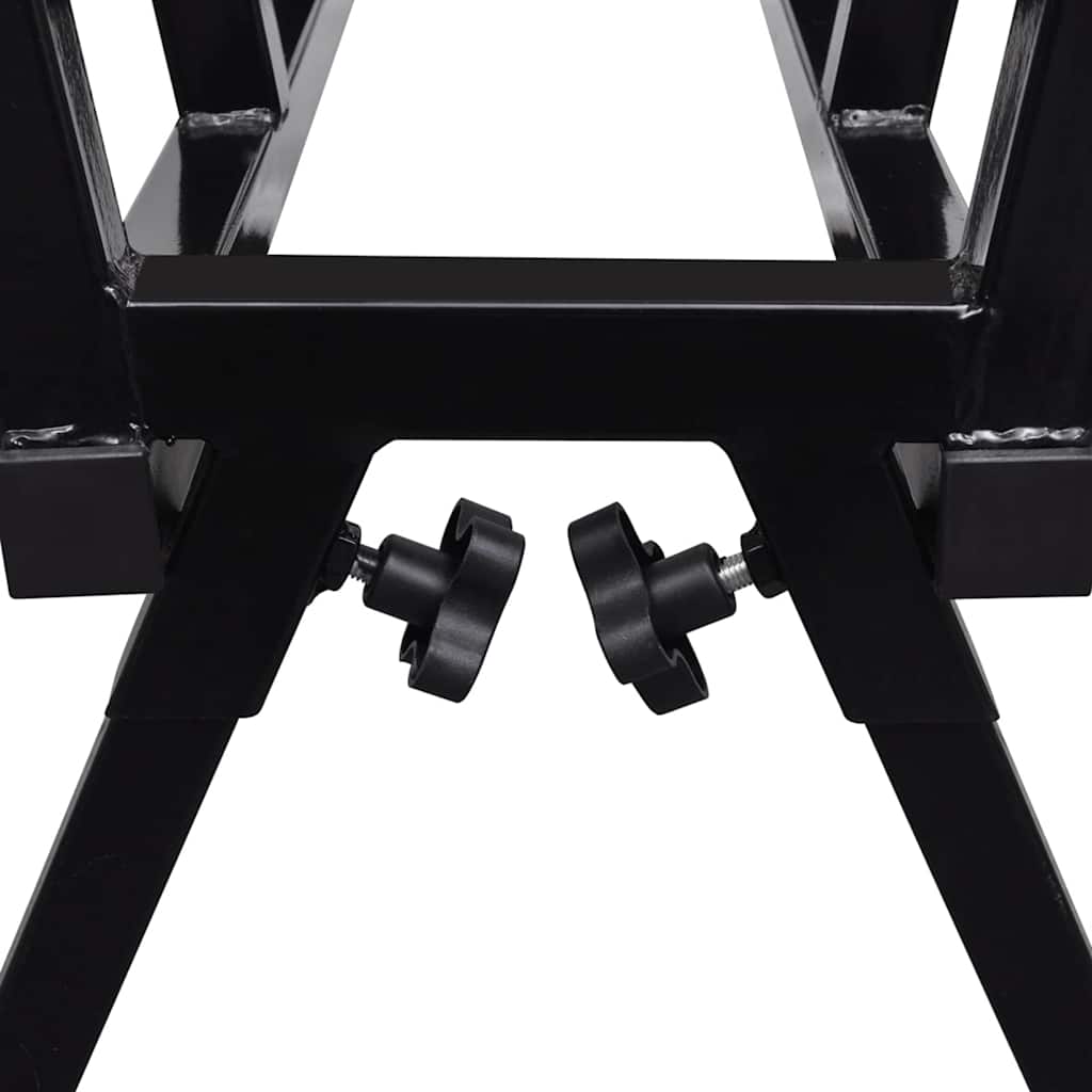Black Powder-Coated Saw Horse for Woodworking