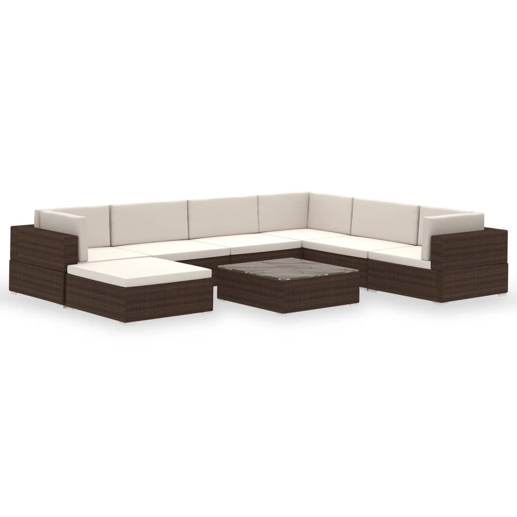 Patio Furniture | Brown | PE Rattan | Set | Modular | Patio Lounge Set
