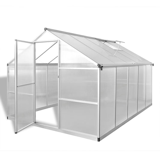 vidaXL Reinforced Aluminium Greenhouse with Base Frame 7.55 m²