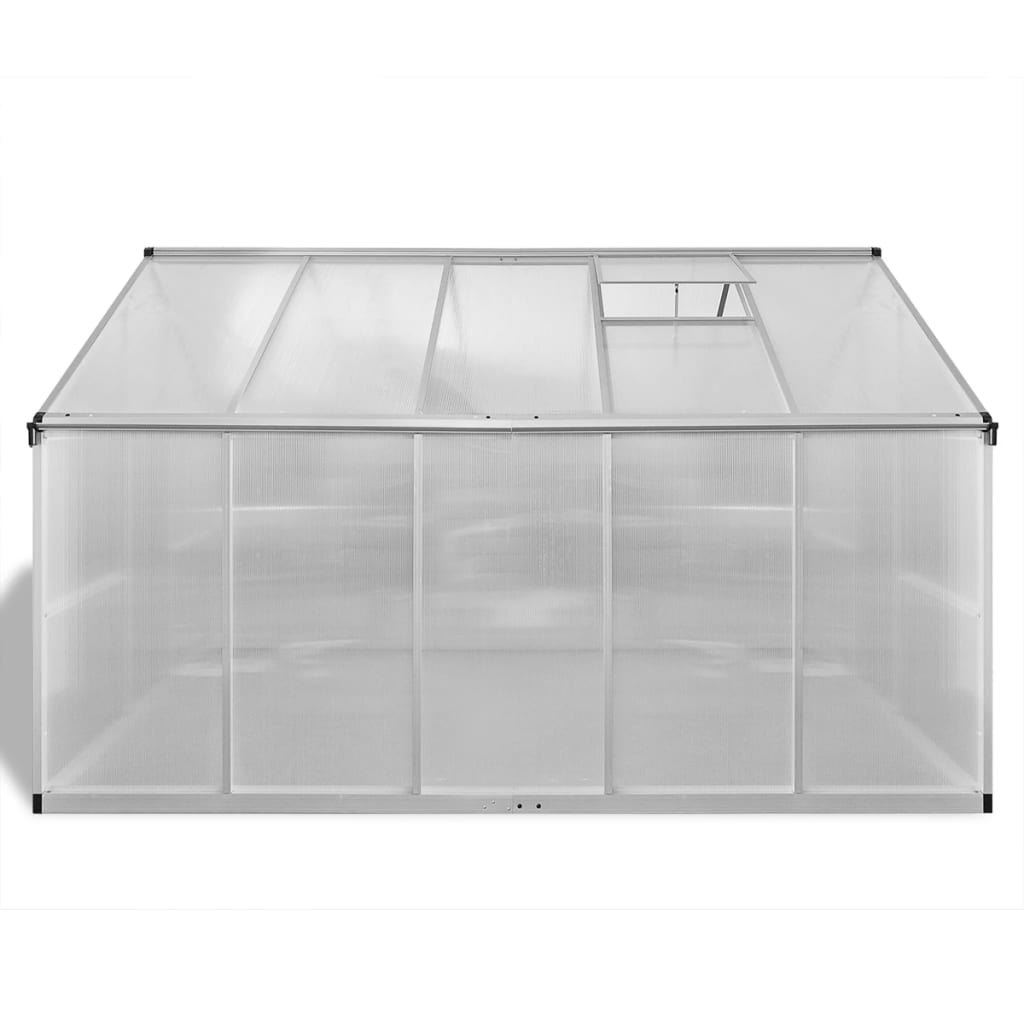 vidaXL Reinforced Aluminium Greenhouse with Base Frame 7.55 m²