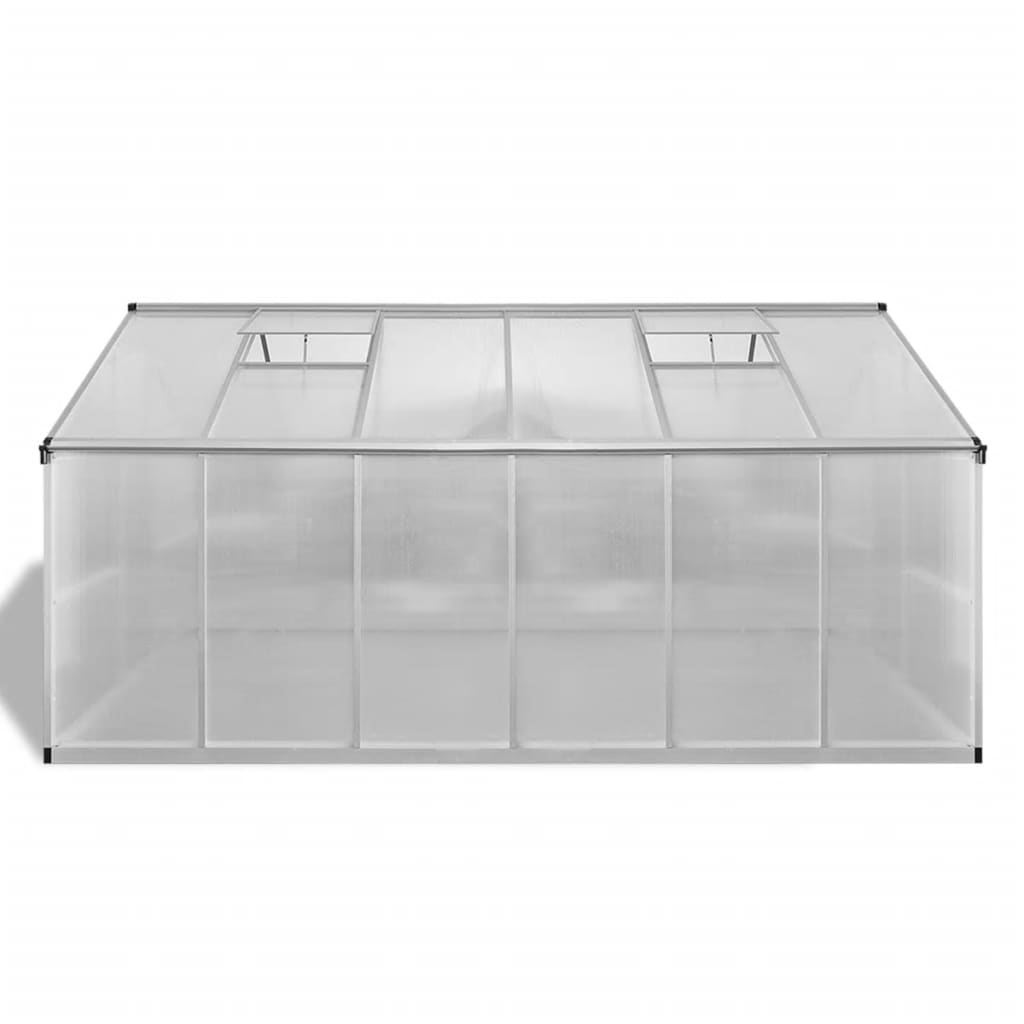 vidaXL Reinforced Aluminium Greenhouse with Base Frame 9.025 m²