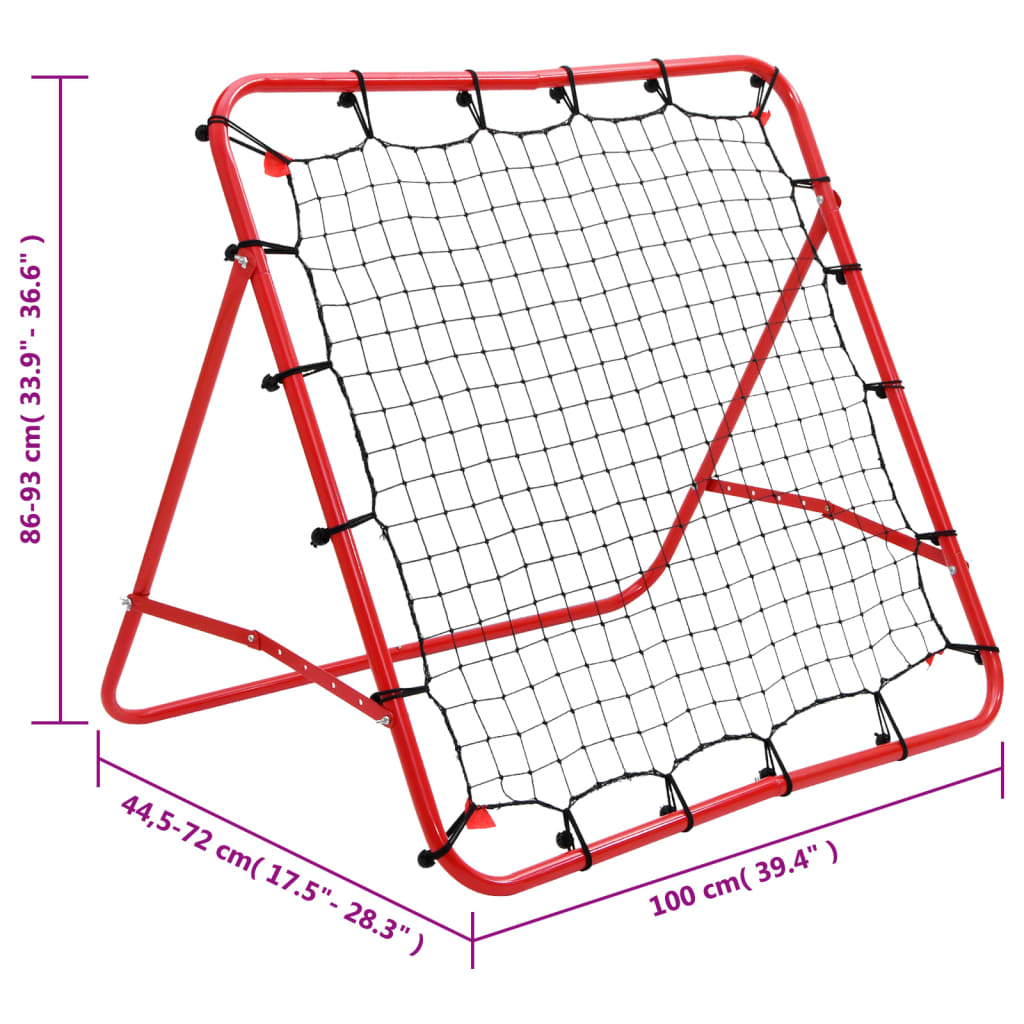 vidaXL Adjustable Football Kickback Rebounder 100 x 100 cm