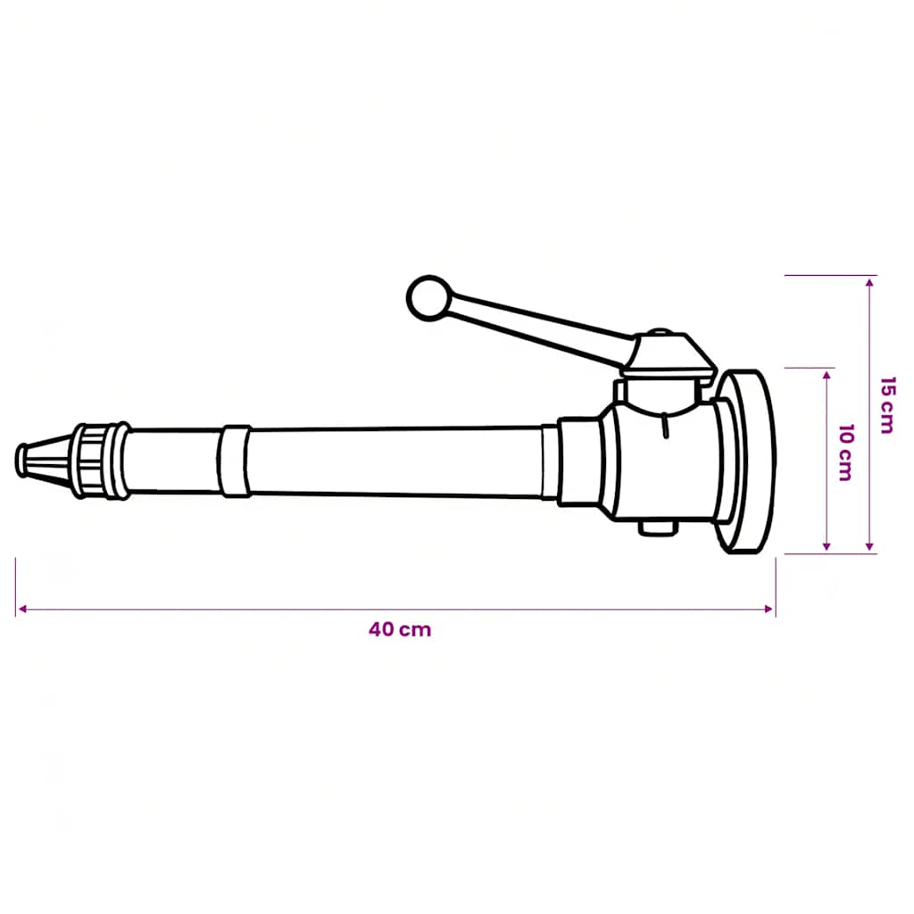 141475 vidaXL Fire Hose Nozzle with C Coupling