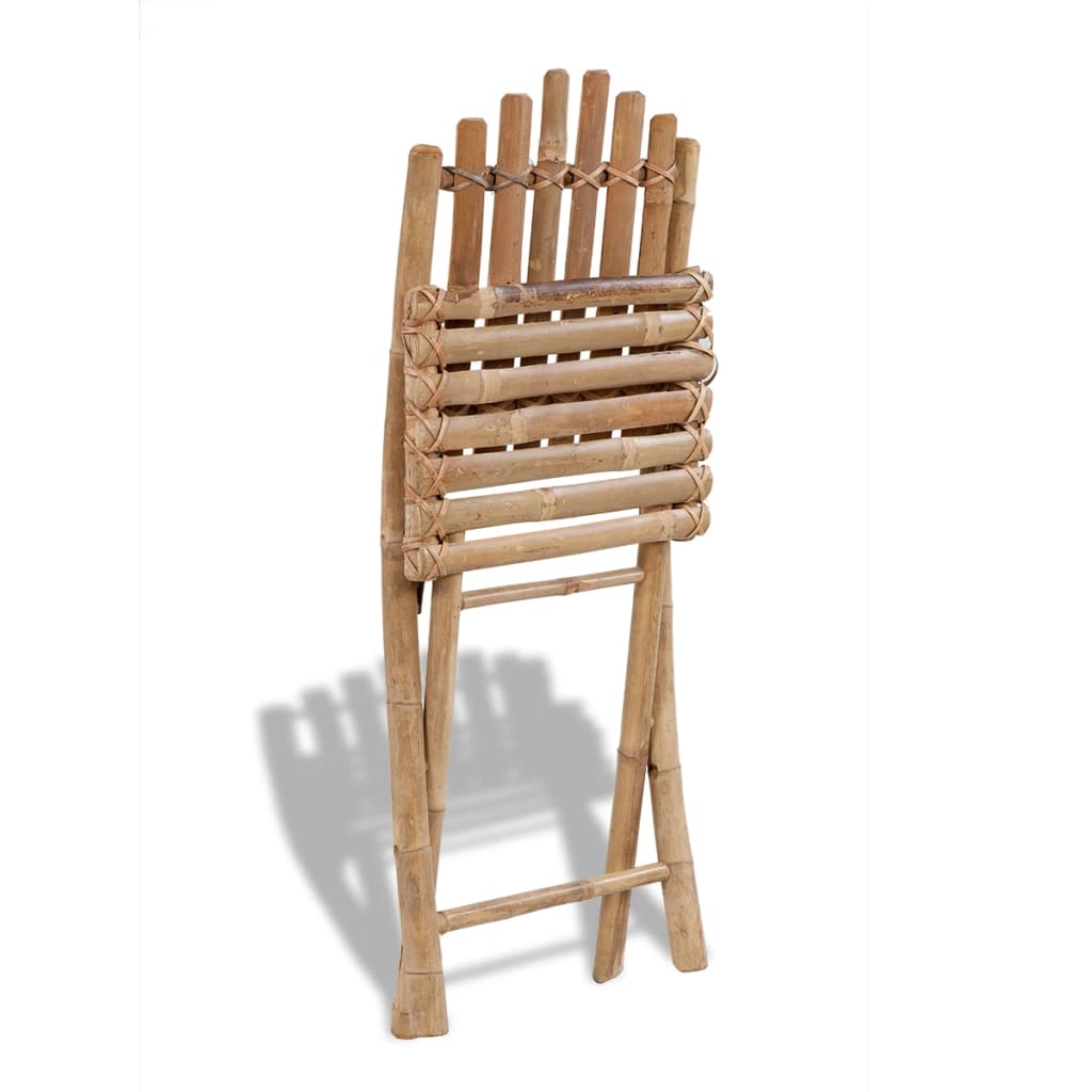 Garden Chair | Set of 2 | Bamboo | Solid bamboo | Medium | Foldable