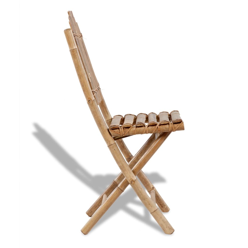 Garden Chair | Set of 2 | Bamboo | Solid bamboo | Medium | Foldable