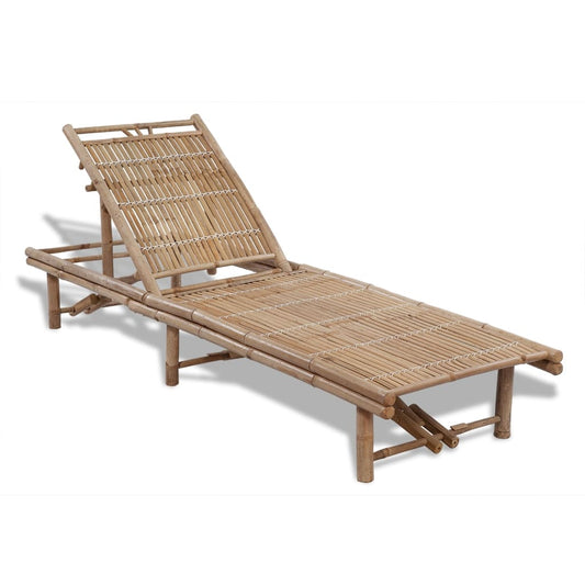 vidaXL Sun Lounger Bamboo