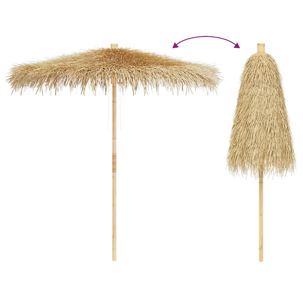 Garden Parasol | Brown | Bamboo pole, Banana leaf roof | 270 cm diameter