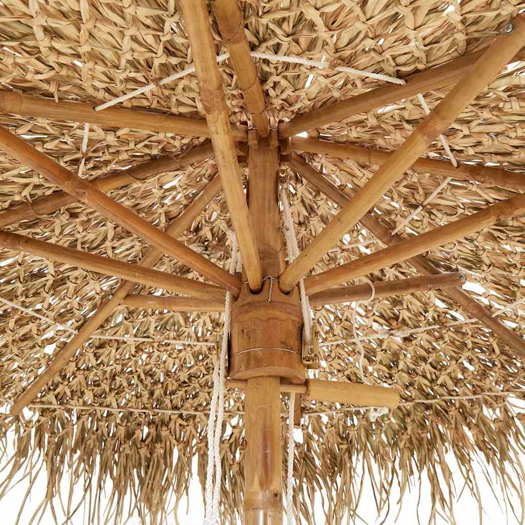 Garden Parasol | Brown | Bamboo pole, Banana leaf roof | 270 cm diameter
