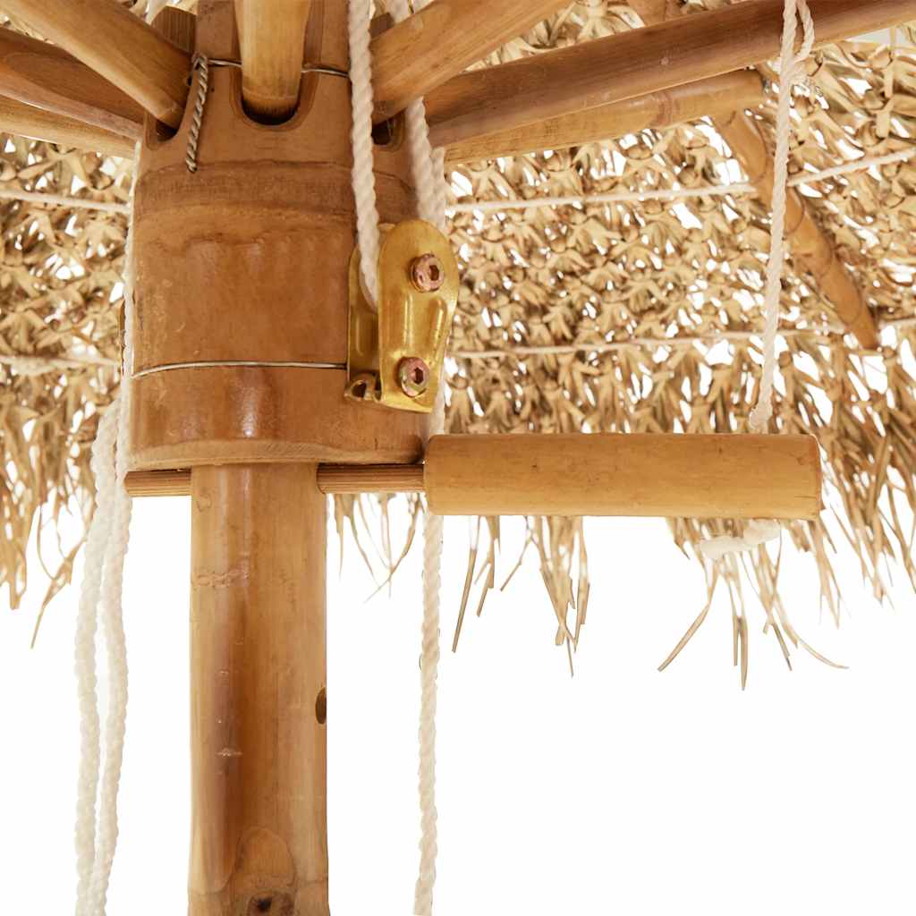 Garden Parasol | Brown | Bamboo pole, Banana leaf roof | 270 cm diameter