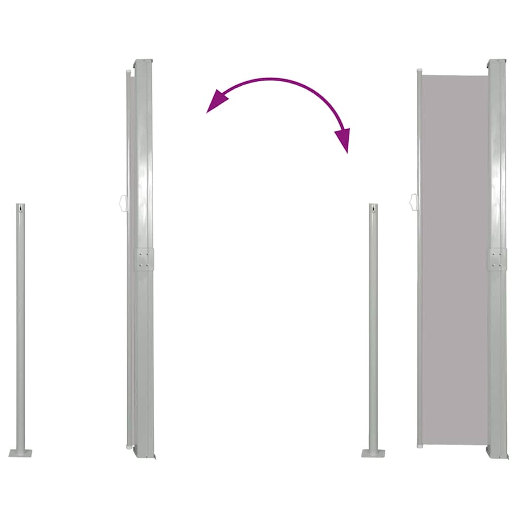 Patio Retractable Side Awning 160 x 300 cm Grey