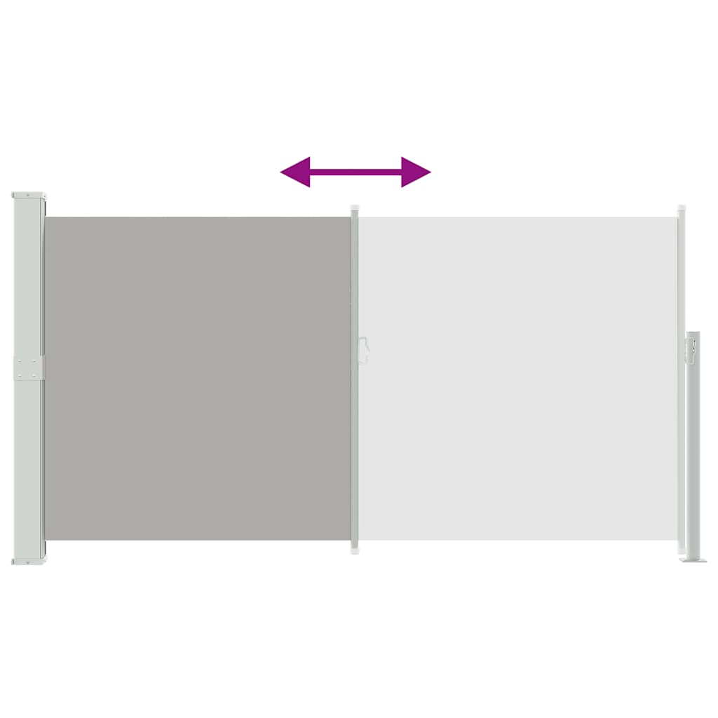 Patio Retractable Side Awning 160 x 300 cm Grey
