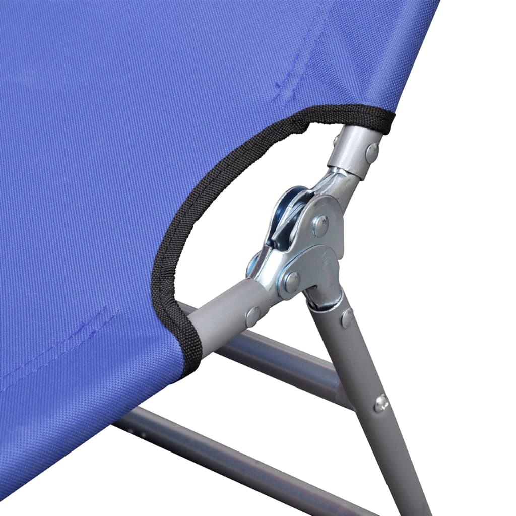 Sun Lounger | Blue | Powder-coated Steel Frame, Polyester Fabric