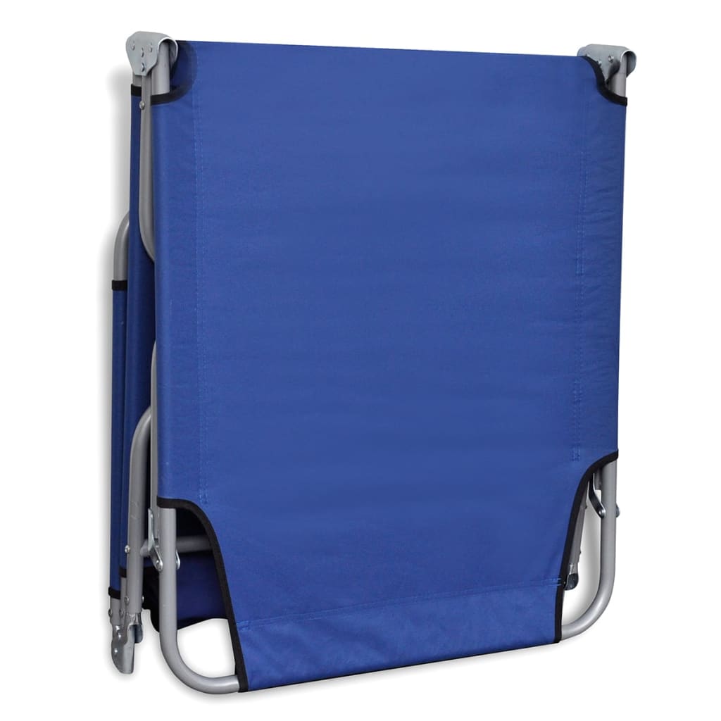 Sun Lounger | Blue | Powder-coated Steel Frame, Polyester Fabric