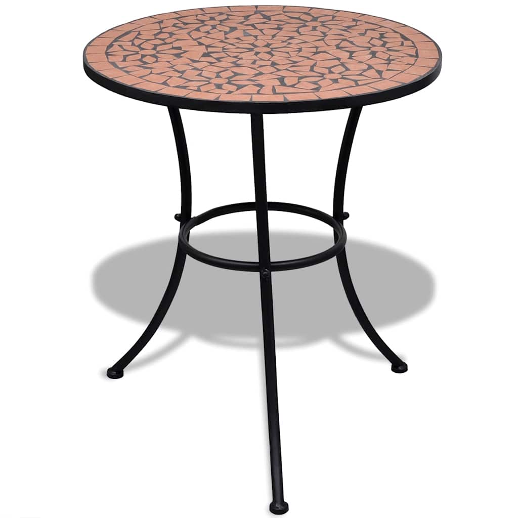 41528 vidaXL Bistro Table Terracotta 60 cm Mosaic