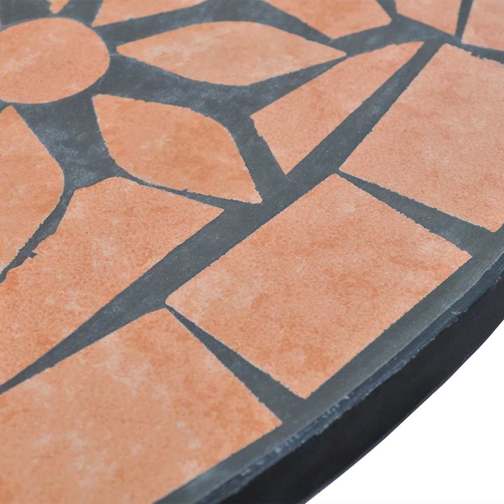 41528 vidaXL Bistro Table Terracotta 60 cm Mosaic