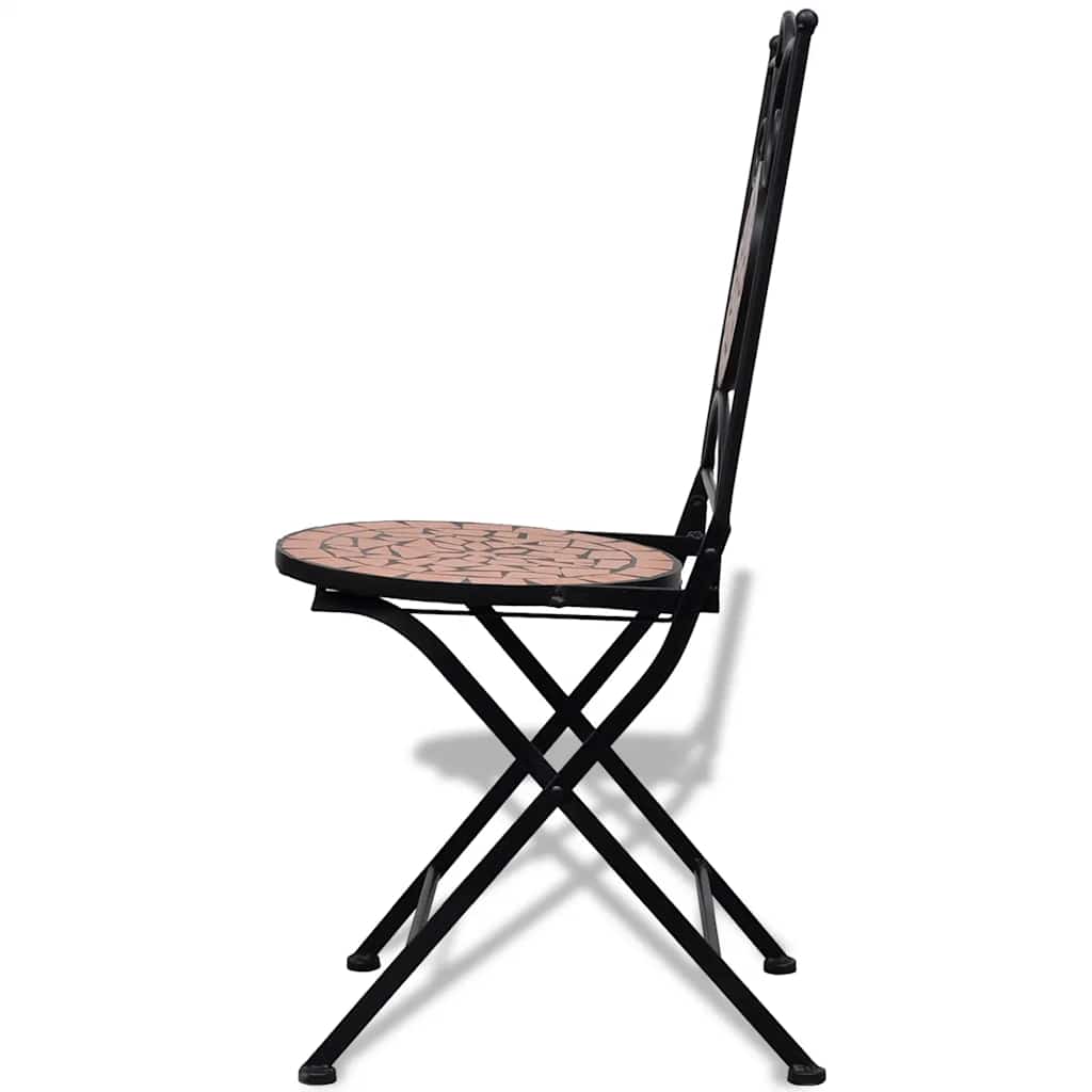 Garden Chair | Set of 2 | Terracotta | Powder-coated iron, Ceramic
