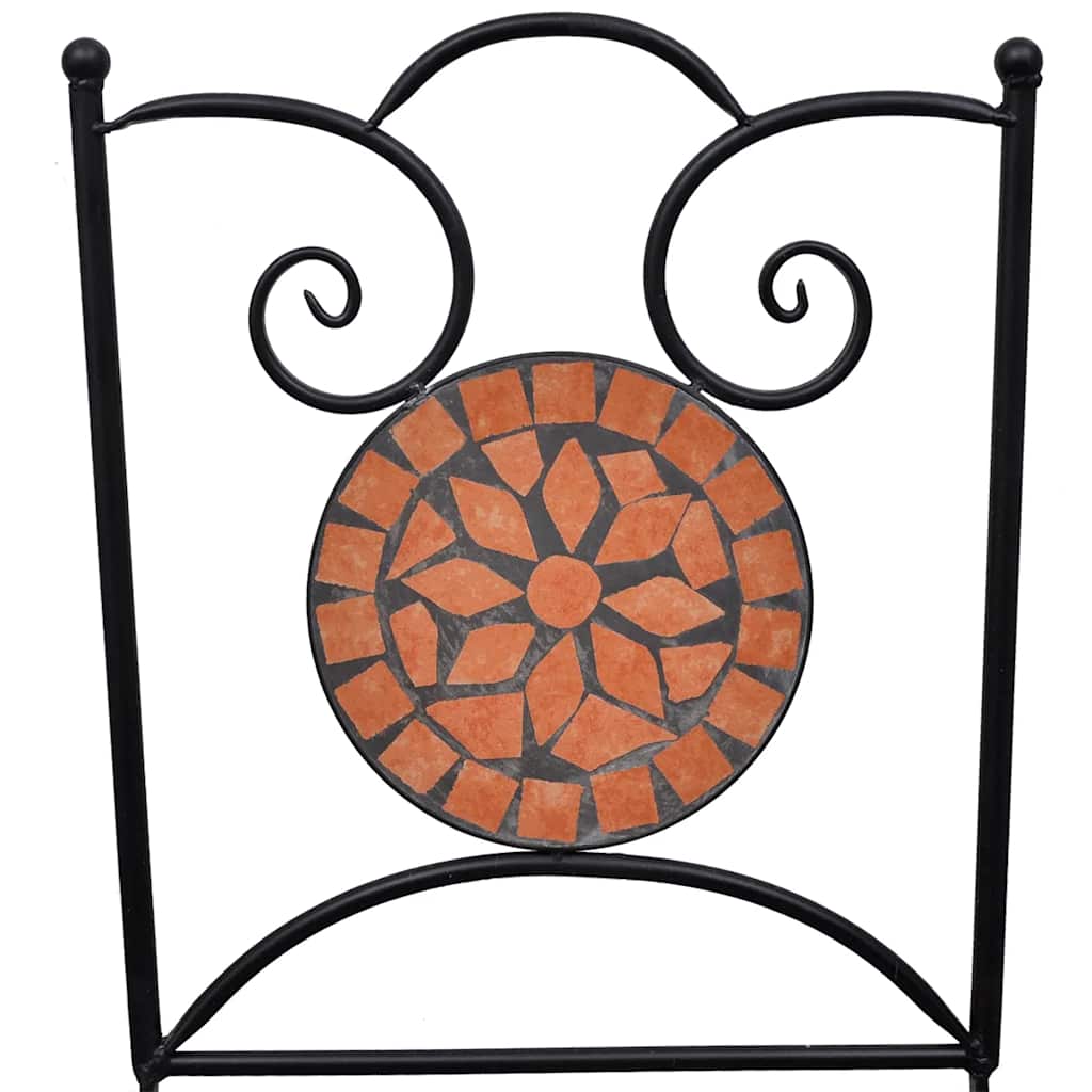 Garden Chair | Set of 2 | Terracotta | Powder-coated iron, Ceramic