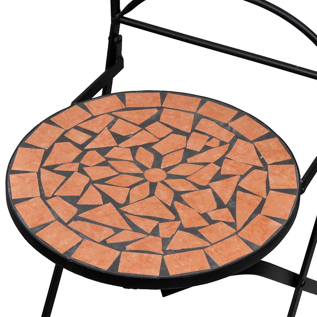Garden Chair | Set of 2 | Terracotta | Powder-coated iron, Ceramic